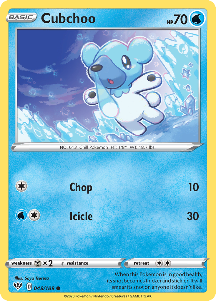 Cubchoo (48/189) [Sword & Shield: Darkness Ablaze] | KingTCG.ca