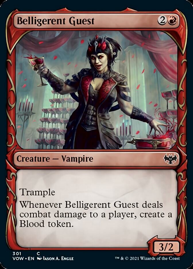 Belligerent Guest (Showcase Fang Frame) [Innistrad: Crimson Vow] | KingTCG.ca