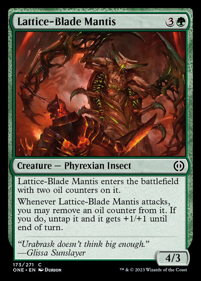 Lattice-Blade Mantis [Phyrexia: All Will Be One] | KingTCG.ca