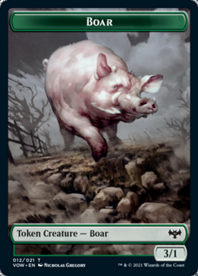 Boar Token [Innistrad: Crimson Vow Tokens] | KingTCG.ca