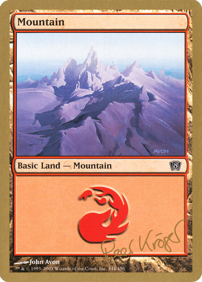 Mountain (344) (Peer Kroger) [World Championship Decks 2003] | KingTCG.ca