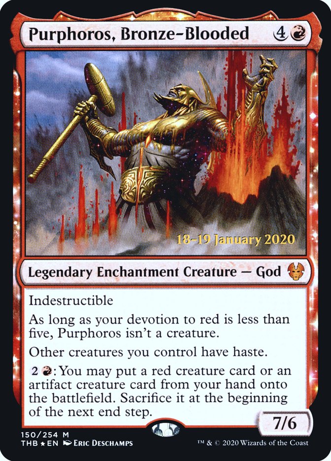 Purphoros, Bronze-Blooded [Theros Beyond Death Prerelease Promos] | KingTCG.ca