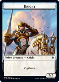 Knight // Food (17) Double-sided Token [Throne of Eldraine Tokens] | KingTCG.ca