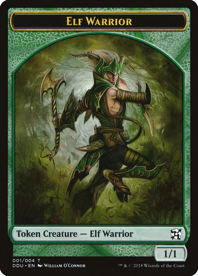 Elf Warrior Token [Duel Decks: Elves vs. Inventors Tokens] | KingTCG.ca