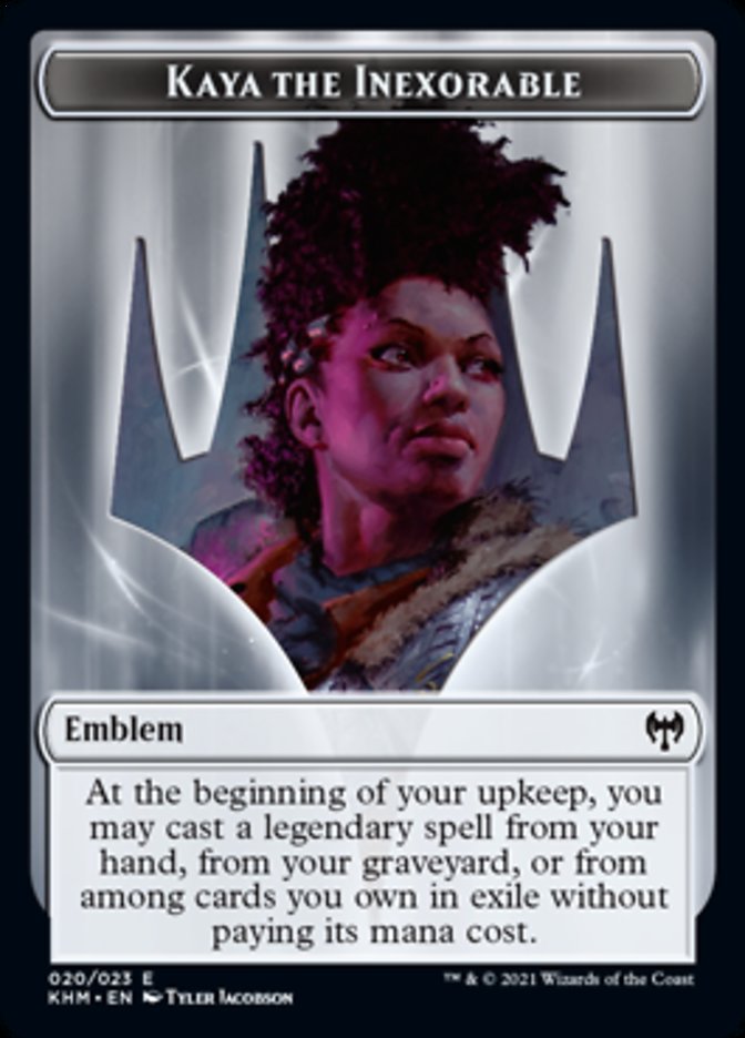 Emblem - Kaya, the Inexorable [Kaldheim] | KingTCG.ca