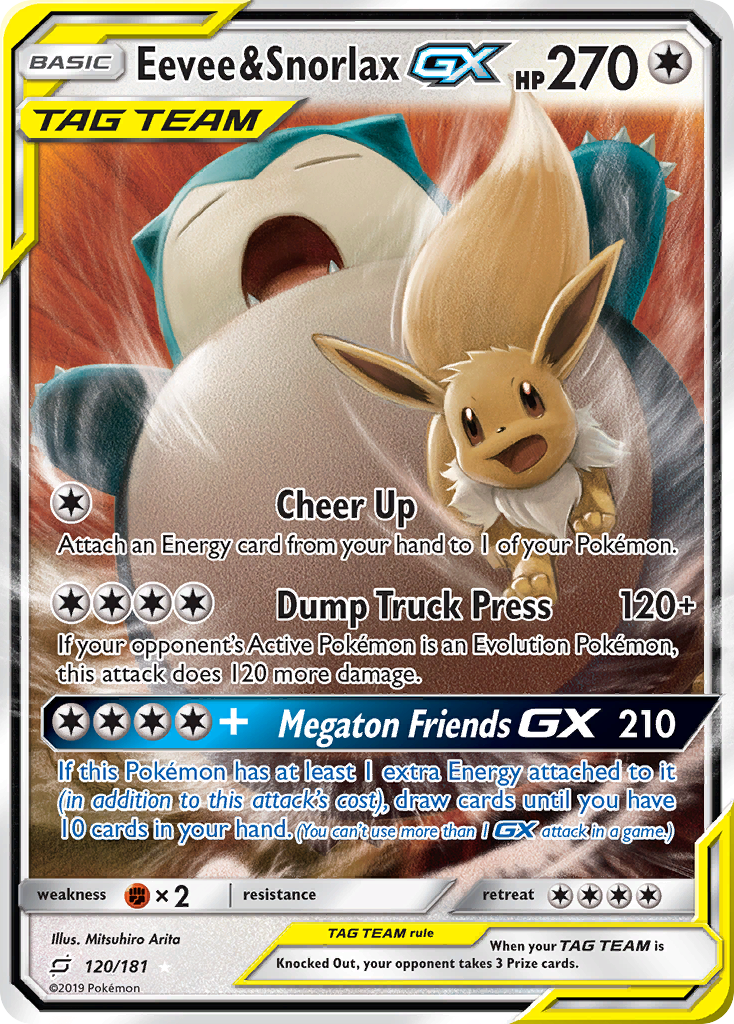 Eevee & Snorlax GX (120/181) [Sun & Moon: Team Up] | KingTCG.ca