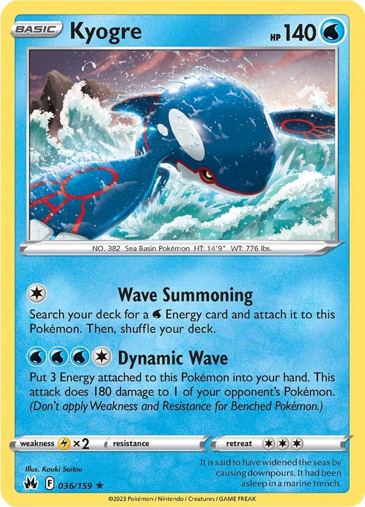 Kyogre (036/159) [Sword & Shield: Crown Zenith] | KingTCG.ca