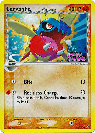 Carvanha (61/110) (Delta Species) (Stamped) [EX: Holon Phantoms] | KingTCG.ca