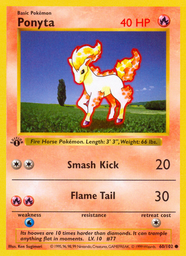 Ponyta (60/102) [Base Set 1st Edition] | KingTCG.ca