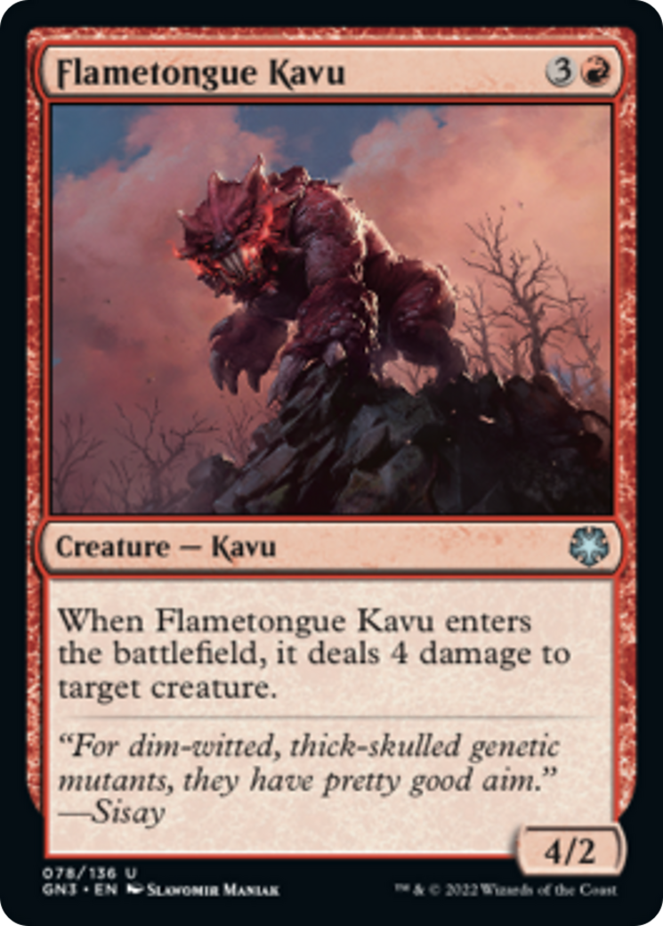 Flametongue Kavu [Game Night: Free-for-All] | KingTCG.ca