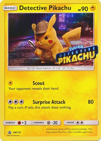 Detective Pikachu (Detective Pikachu Stamped) (SM170) [Sun & Moon: Black Star Promos] | KingTCG.ca