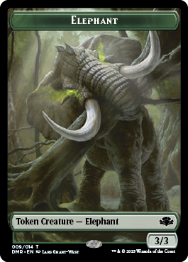 Elephant // Squirrel Double-Sided Token [Dominaria Remastered Tokens] | KingTCG.ca