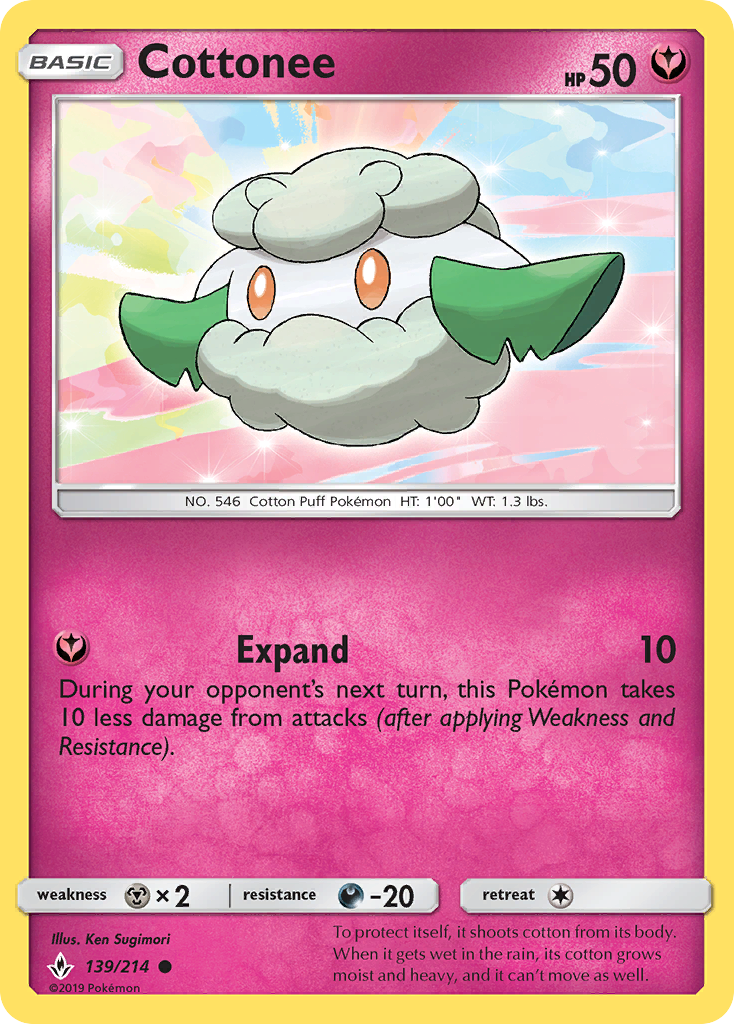 Cottonee (139/214) [Sun & Moon: Unbroken Bonds] | KingTCG.ca