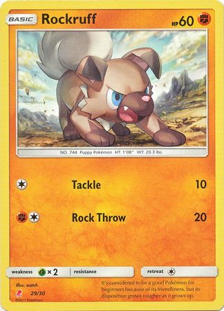 Rockruff (29/30) [Sun & Moon: Trainer Kit - Lycanroc & Alolan Raichu] | KingTCG.ca