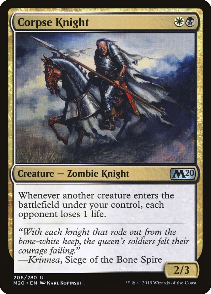 Corpse Knight (2/3 Misprint) [Core Set 2020] | KingTCG.ca