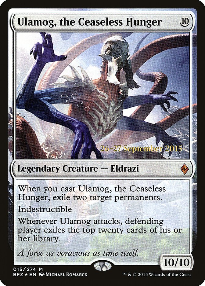 Ulamog, the Ceaseless Hunger (Prerelease Promo) [Battle for Zendikar Prerelease Promos] | KingTCG.ca