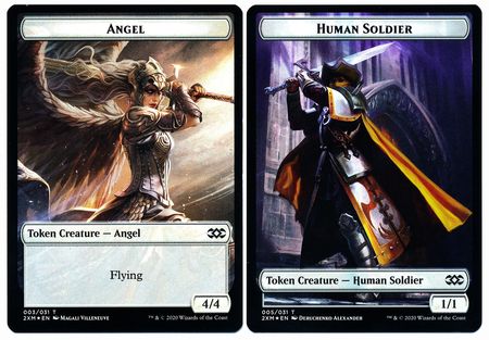 Angel // Human Soldier Double-sided Token [Double Masters Tokens] | KingTCG.ca