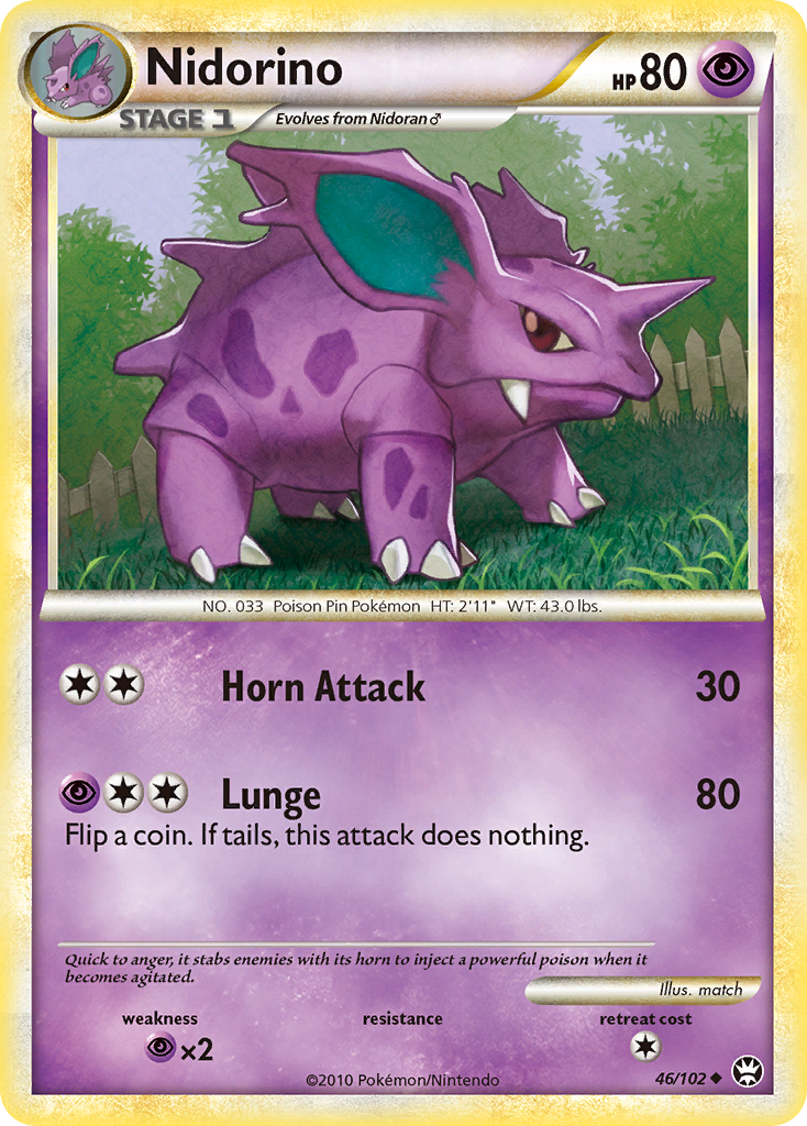 Nidorino (46/102) [HeartGold & SoulSilver: Triumphant] | KingTCG.ca