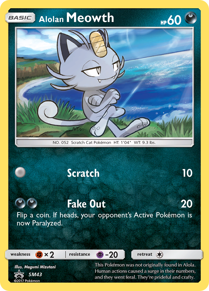 Alolan Meowth (SM43) [Sun & Moon: Black Star Promos] | KingTCG.ca