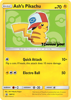 Ash's Pikachu (SM112) [Sun & Moon: Black Star Promos] | KingTCG.ca