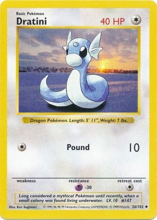 Dratini (26/102) [Base Set (Shadowless)] | KingTCG.ca