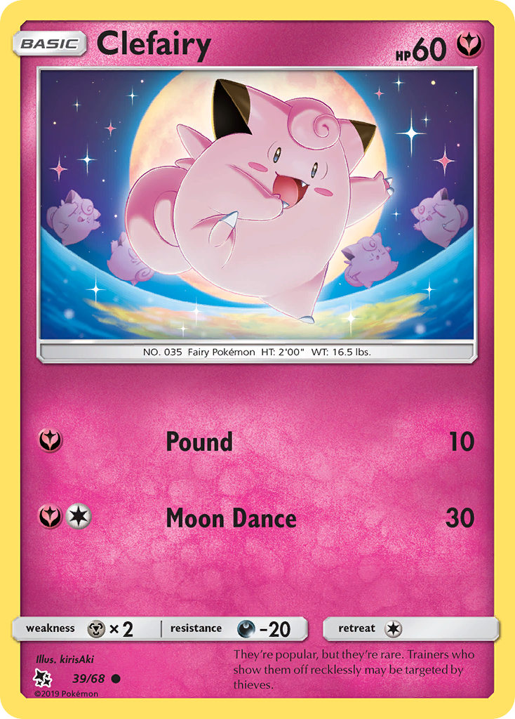 Clefairy (39/68) [Sun & Moon: Hidden Fates] | KingTCG.ca