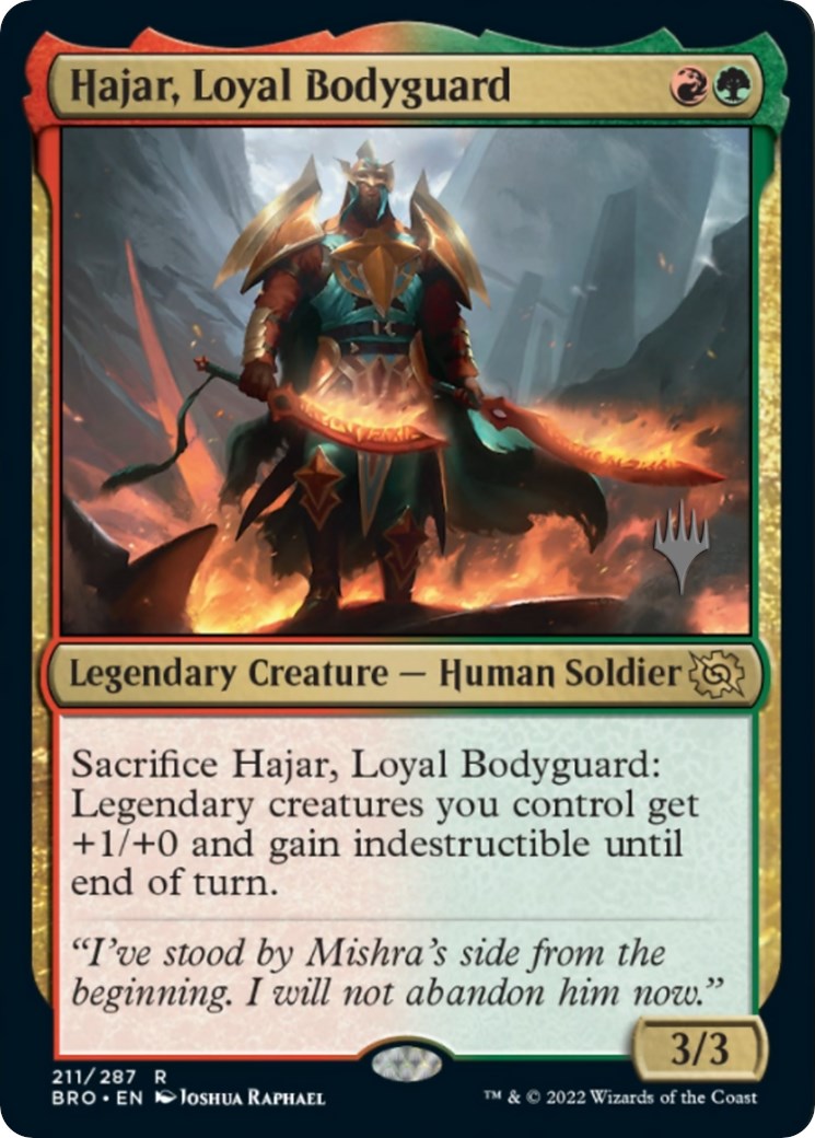 Hajar, Loyal Bodyguard (Promo Pack) [The Brothers' War Promos] | KingTCG.ca