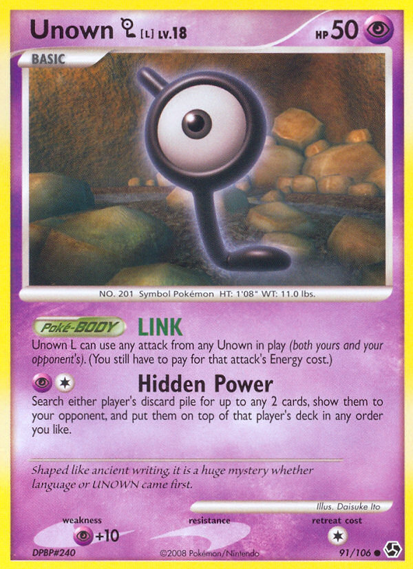 Unown L (91/106) [Diamond & Pearl: Great Encounters] | KingTCG.ca