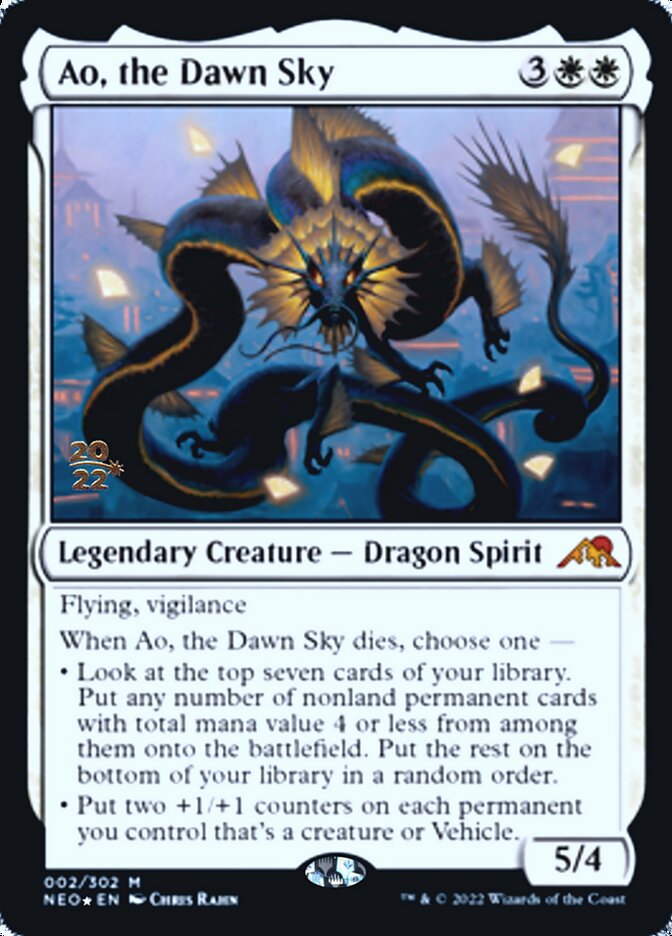 Ao, the Dawn Sky [Kamigawa: Neon Dynasty Prerelease Promos] | KingTCG.ca