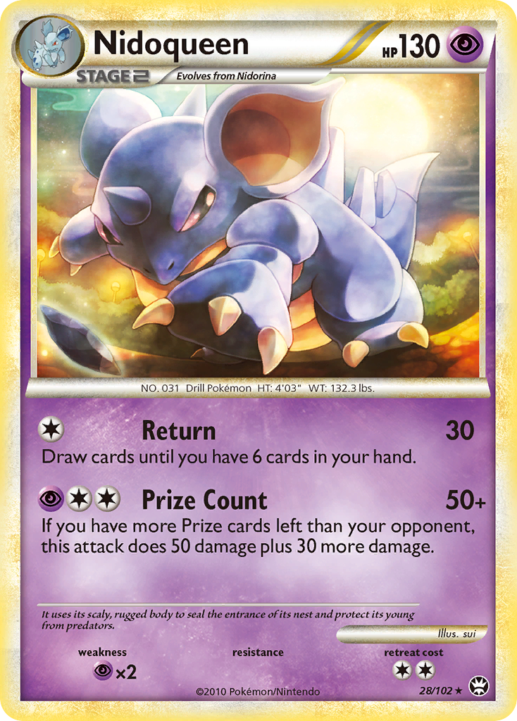 Nidoqueen (28/102) [HeartGold & SoulSilver: Triumphant] | KingTCG.ca