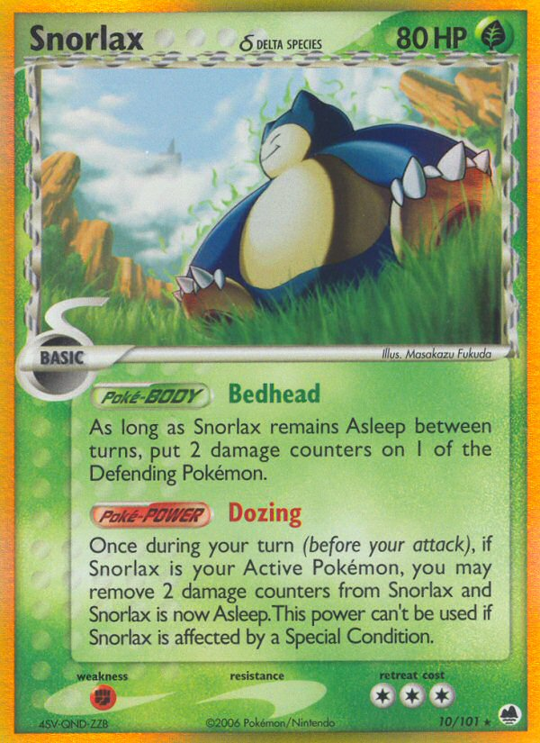 Snorlax (10/101) (Delta Species) [EX: Dragon Frontiers] | KingTCG.ca