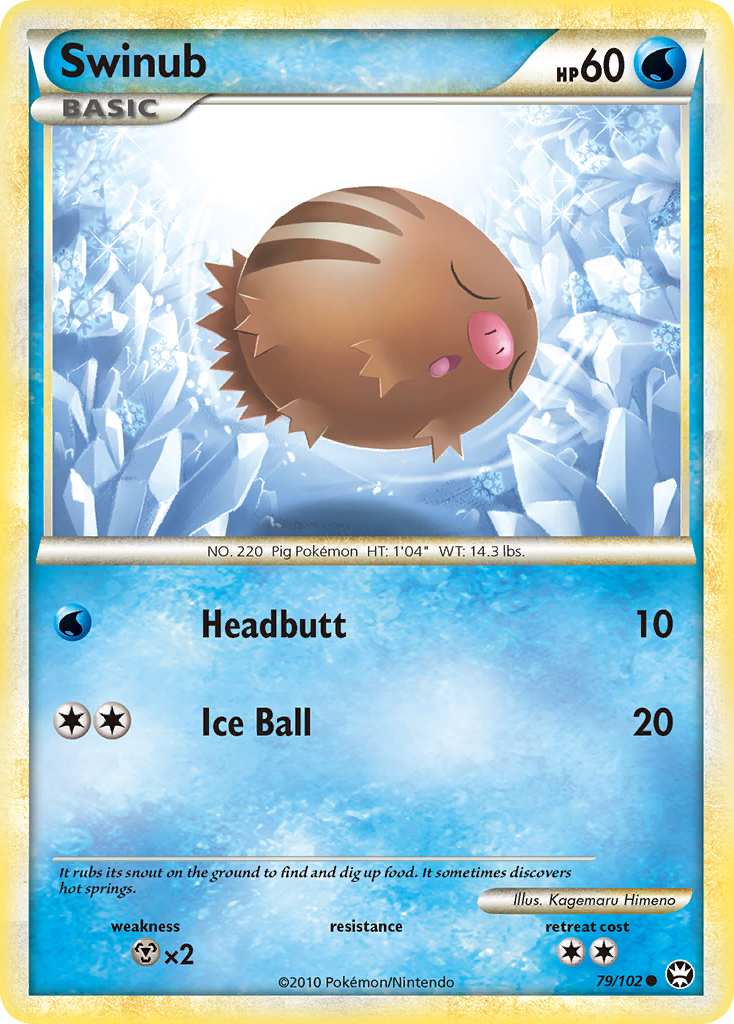 Swinub (79/102) [HeartGold & SoulSilver: Triumphant] | KingTCG.ca