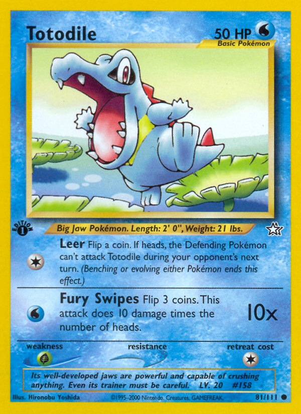 Totodile (81/111) [Neo Genesis 1st Edition] | KingTCG.ca