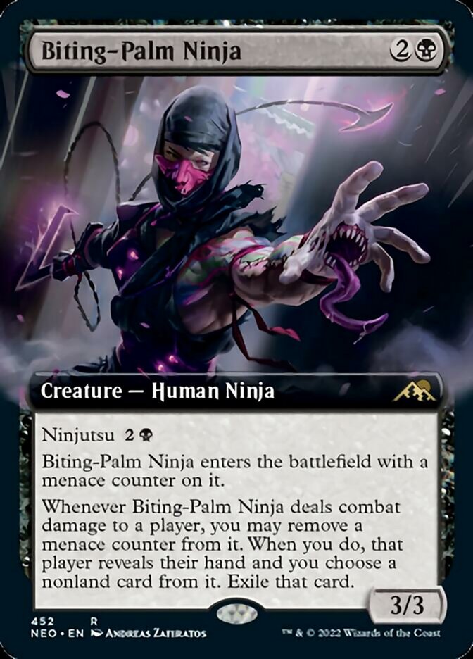 Biting-Palm Ninja (Extended) [Kamigawa: Neon Dynasty] | KingTCG.ca