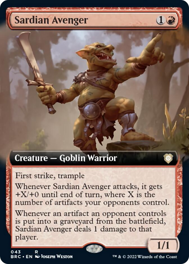 Sardian Avenger (Extended Art) [The Brothers' War Commander] | KingTCG.ca