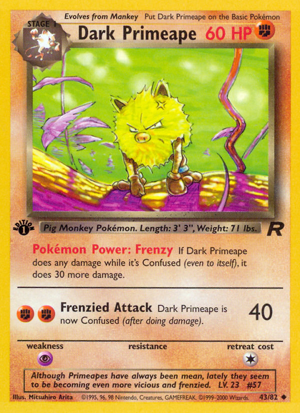 Dark Primeape (43/82) [Team Rocket 1st Edition] | KingTCG.ca