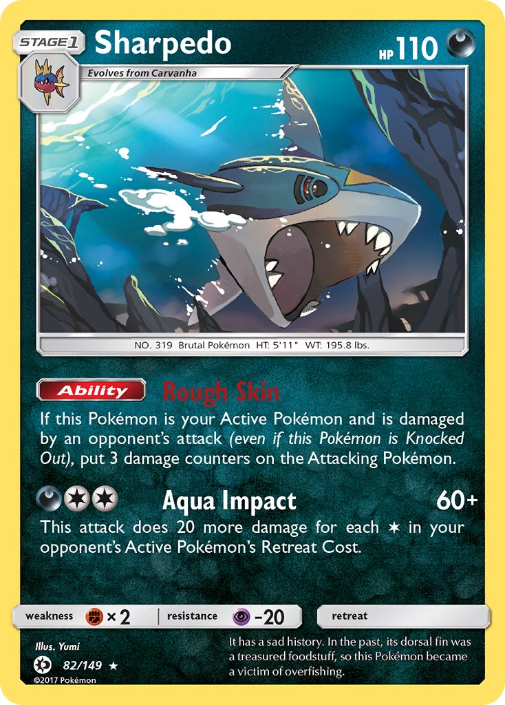 Sharpedo (82/149) (Cosmos Holo) (Blister Exclusive) [Sun & Moon: Base Set] | KingTCG.ca