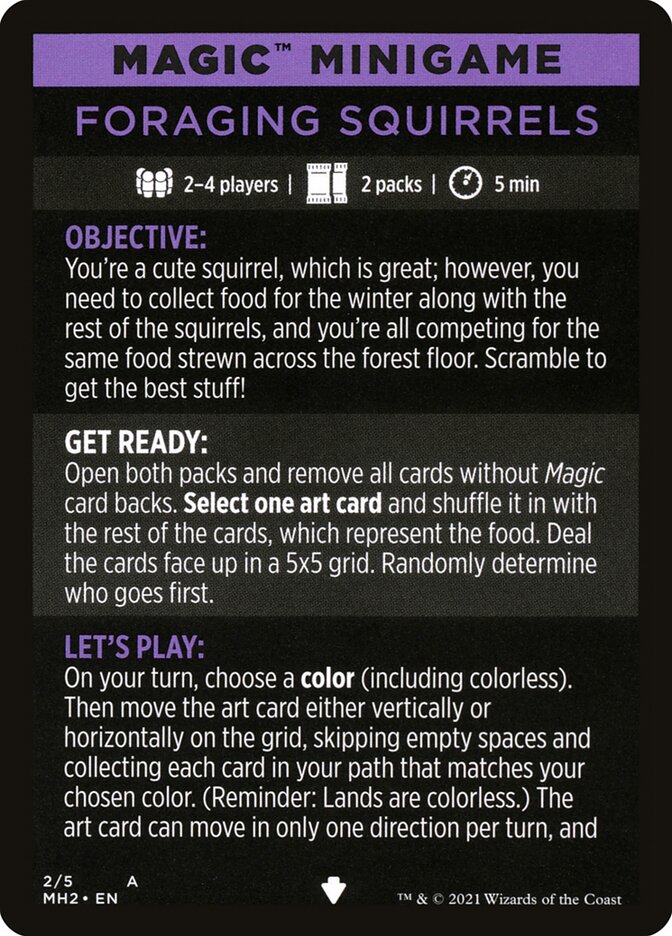 Foraging Squirrels (Magic Minigame) [Modern Horizons 2 Minigame] | KingTCG.ca