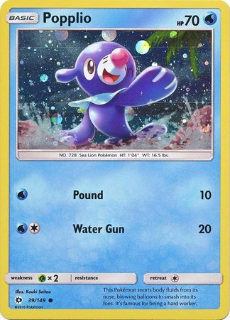 Popplio (39/149) (Cosmos Holo) [Sun & Moon: Base Set] | KingTCG.ca