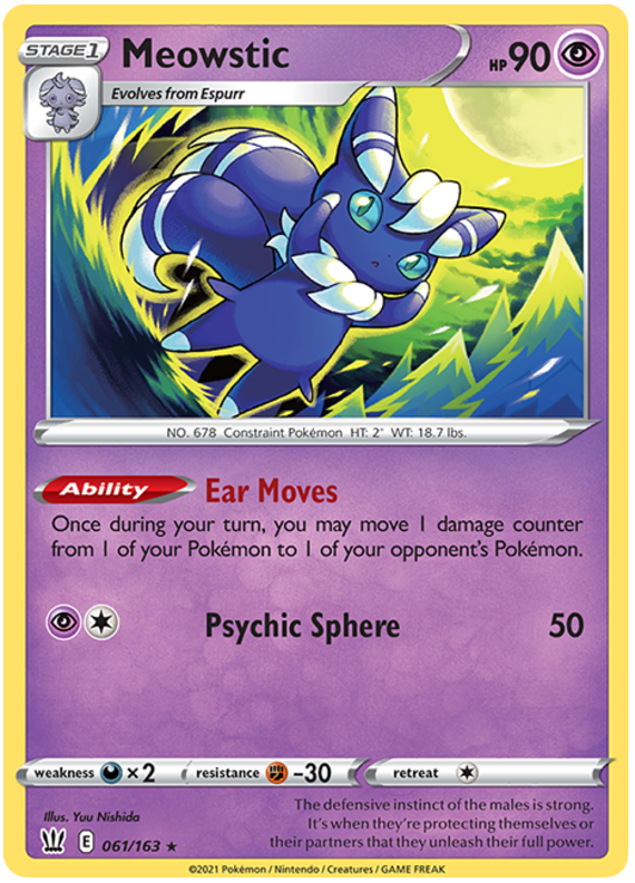 Meowstic (061/163) [Sword & Shield: Battle Styles] | KingTCG.ca