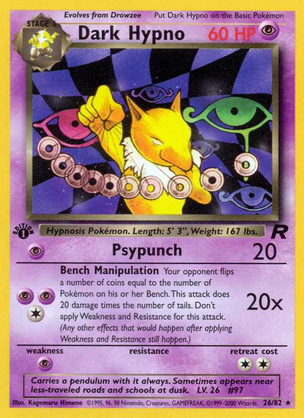 Dark Hypno (26/82) [Team Rocket 1st Edition] | KingTCG.ca