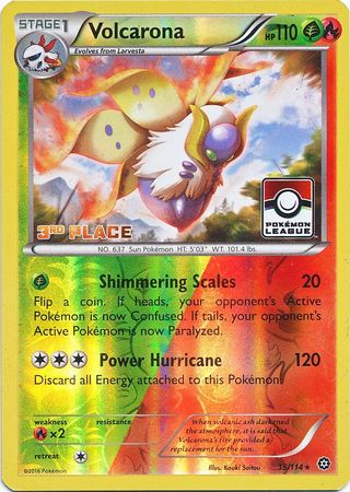 Volcarona (15/114) (League Promo 3rd Place) [XY: Steam Siege] | KingTCG.ca