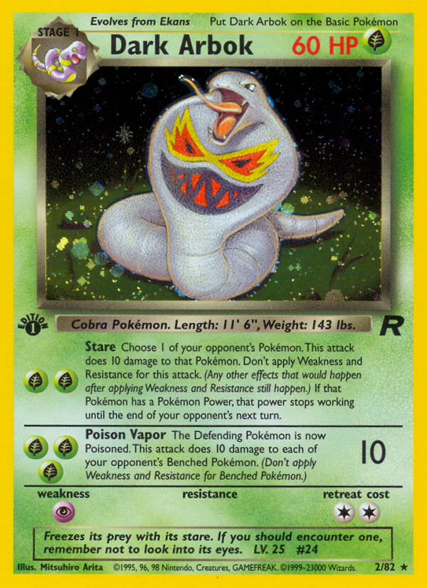 Dark Arbok (2/82) [Team Rocket 1st Edition] | KingTCG.ca