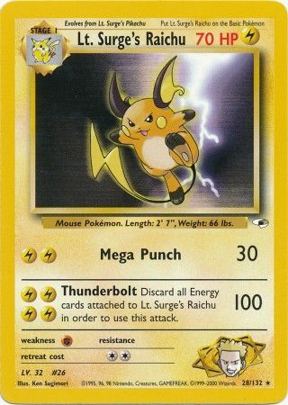 Lt. Surge's Raichu (28/132) [Gym Heroes] | KingTCG.ca