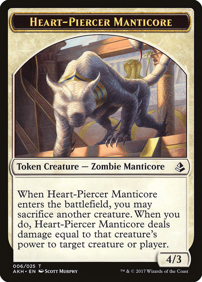 Heart-Piercer Manticore Token [Amonkhet Tokens] | KingTCG.ca