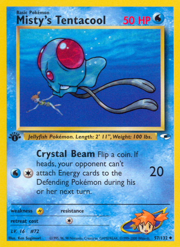 Misty's Tentacool (57/132) [Gym Heroes 1st Edition] | KingTCG.ca