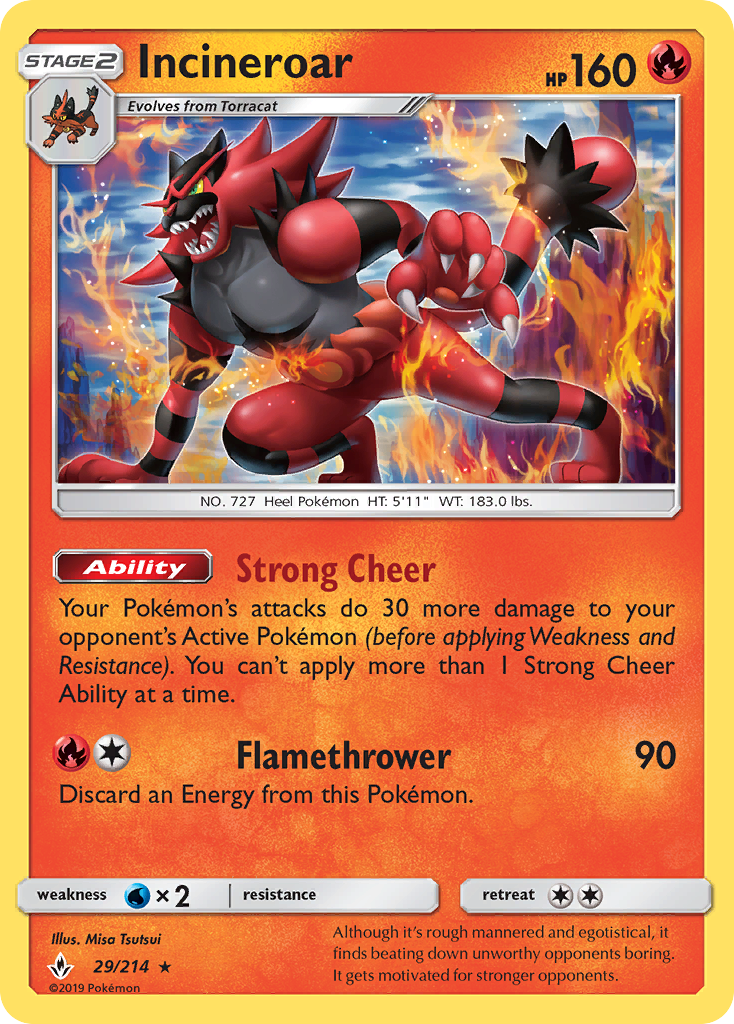 Incineroar (29/214) [Sun & Moon: Unbroken Bonds] | KingTCG.ca