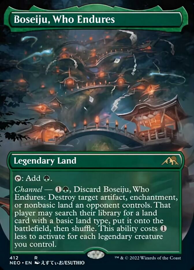 Boseiju, Who Endures (Borderless) [Kamigawa: Neon Dynasty] | KingTCG.ca