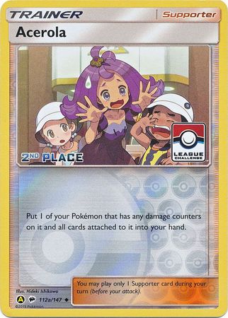 Acerola (112a/147) (League Promo 2nd Place) [Sun & Moon: Burning Shadows] | KingTCG.ca