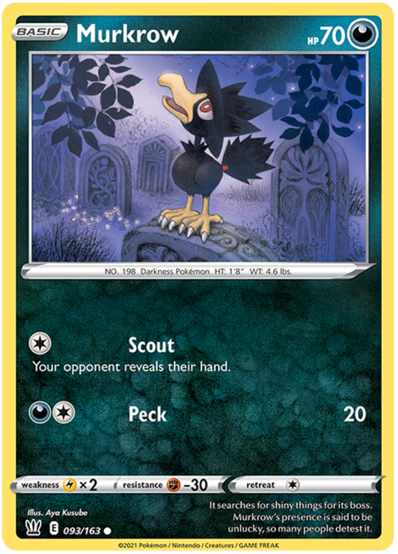 Murkrow (093/163) [Sword & Shield: Battle Styles] | KingTCG.ca